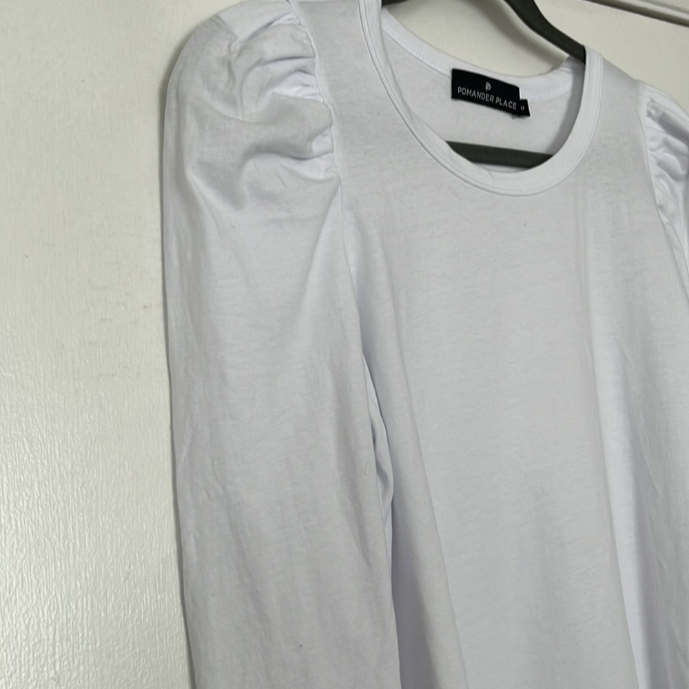 Tuckernuck White Puff Sleeve Top - Picture 2 of 3